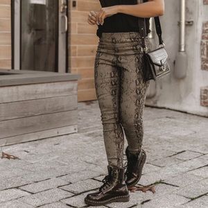 Snake Skin Printed Skinny Pants
